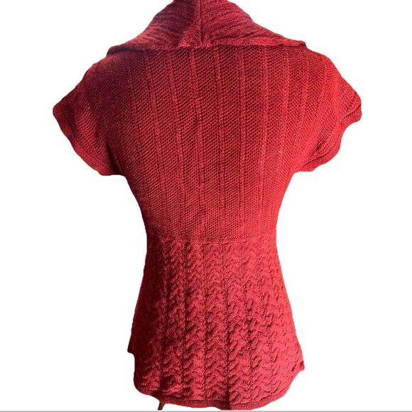 Vintage Oxblood Wool Alpaca Silk Knit Babydoll Sweater Top S Vamp Romantic Y2K - Picture 4 of 12